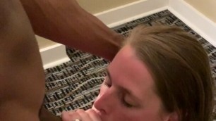 Stunning Wife Interracial Blowjob