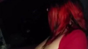 Girl Dancing In Car Showing Boobs