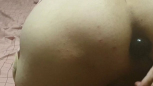 Sissy have sex with toy anal bead