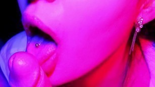 Blowjob and Hard Fuck in Neon Lights