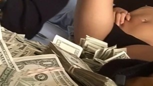 My wife loves money, when I bring home a lot of money she gets super excited and masturbates to me begging me to fuck...