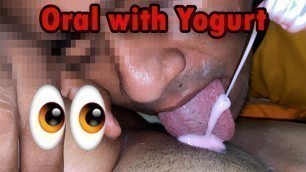 Licking a vagina with yogurt - Jack Max