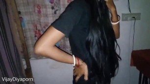 Hot Indian wife hardcore fucking on alone at home